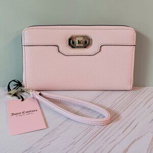 NWT🖤JUICY COUTURE MACAROON LOVE ME NOT LG CONTINENTAL ZIP WALLET WRISTLET